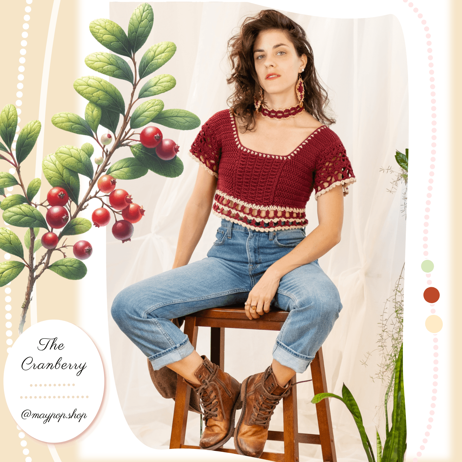 The Cranberry Top Crochet Pattern