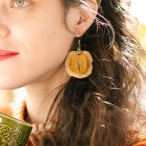 Small Jacaranda Earrings (Gold-Plated Brass Ear Wires)